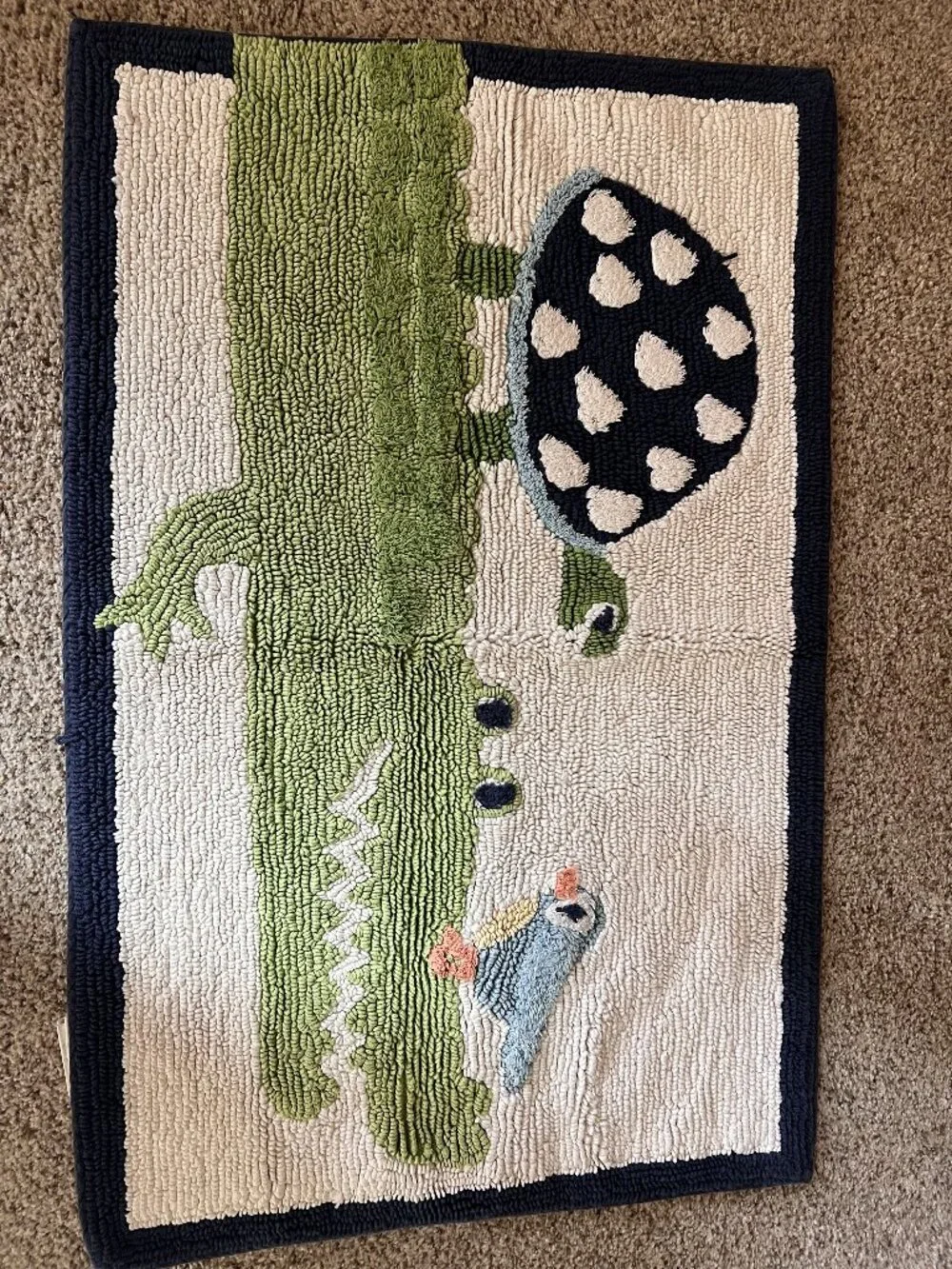 Pottery Barn Kids Alligator Shower Curtain and Bath Mat